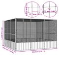 vidaXL Klietka pre vtáky sivá 302,5x324,5x211,5 cm pozinkovaná oceľ