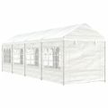 vidaXL Altánok so strechou, biely 8,92x2,28x2,69 m, polyetylén