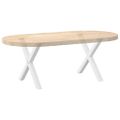 vidaXL Nohy konferenčného stolíka v tvare X, 2 ks, biele, 60 x (42-43) cm, oceľové