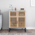 vidaXL Komoda biela 60x30x75 cm kompozitné drevo