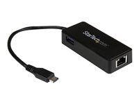 Thunderbolt 3 kompatibilný - USB Type C sieťový adaptér - USB C Ethernet adaptér (US1GC301AU) - Sieťový adaptér - USB-C - Gigabit Ethernet + USB 3.1 Gen 2 - čierna