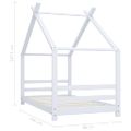 vidaXL Rám detskej postele biely 80x160 cm borovicový masív