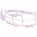 vidaXL Rám postele s čelnou doskou Hnedá 80 x 200 cm Kompozitné drevo