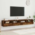 vidaXL TV nástenné skrinky 2ks dymový dub 100x30x30cm kompozitné drevo