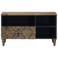 vidaXL TV skrinka Hnedá 80 x 33,5 x 46 cm Masívne mango drevo