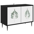 vidaXL TV skrinka HANAU 69 x 33 x 50,5 cm Čierny dub Kompozitné drevo