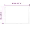 vidaXL LED kúpeľňové zrkadlo 90x60 cm