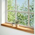 vidaXL Okenný parapet 2 ks svetlohnedá 80x15x2 cm dubový masív