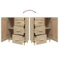 vidaXL Komoda vo farbe dubu sonoma 69,5x34x90 cm spracované drevo