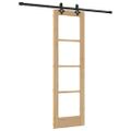 vidaXL Posuvné dvere ORKDAL 61 x 198,5 cm Prírodná a čierna