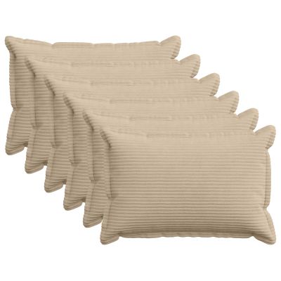 vidaXL Poťah na podložku 6 ks HOUTEN Sivohnedá 50 x 75 cm manšestr