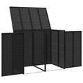 vidaXL Kôš na odpadky 2 ks Čierna 130 x 80 x 115 cm Polyetylén