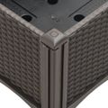 vidaXL Záhradný kvetináč s nohami hnedý 160x120x42 cm PP