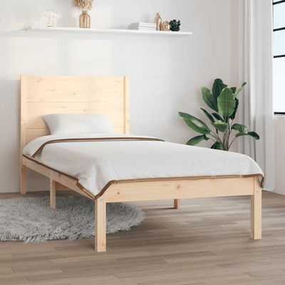vidaXL Posteľný rám, drevený masív 75x190 cm, malé jednolôžko