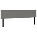 vidaXL Čelá postele 2 ks postele tmavosivé 100x5x78/88 cm látka