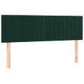 vidaXL Posteľný rám boxsping s matracom tmavozelený 140x200 cm zamat