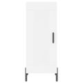 vidaXL Komoda biela 34,5x34x90 cm spracované drevo