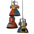 vidaXL Závesná lampa 25 W viacfarebná 30x30x100 cm E27
