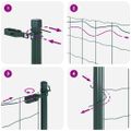 vidaXL Zváraná drôtená ohrada na upevnenie 25 x 0,6 m Zelená Sieťovina