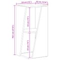vidaXL Bočná polica 33 x 32 x 70,5 cm Kompozitné drevo Dymová dub