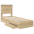 vidaXL Úložná posteľ Sonoma dub 75 x 190 cm Kompozitné drevo