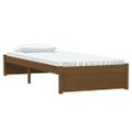 vidaXL Posteľný rám medový drevený masív 75x190cm malé jednolôžko