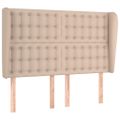 vidaXL Čelo postele so záhybmi kapučínové 147x23x118/128 cm umelá koža