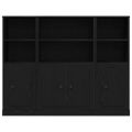 vidaXL Highboard Čierny dub 132 x 35,5 x 103,5 cm Kompozitné drevo