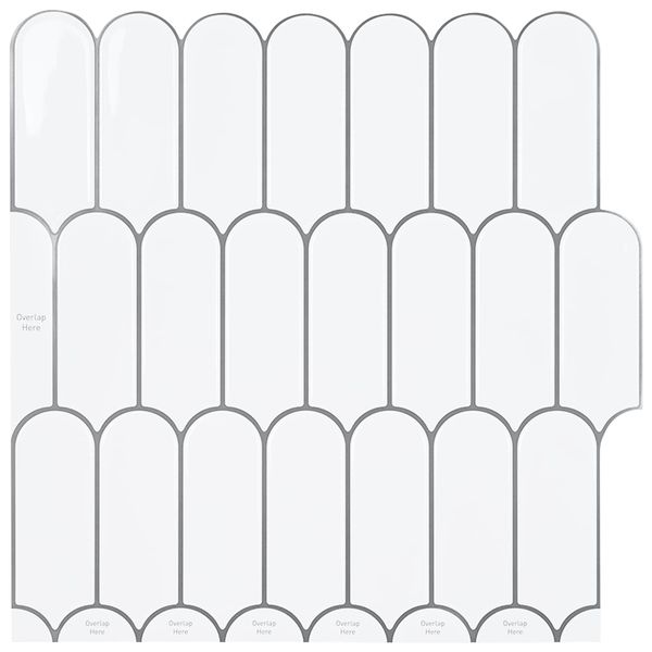 vidaXL Dlaždica s perím 20 pcs Biela šedá 30 x 30 cm Polyuretán a PET