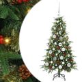 vidaXL Umelý Sklápací Vianočný Stromček Zelená 120 cm PE a PVC