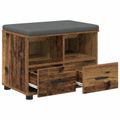 vidaXL Predsieňová lavica Staré drevo 60 x 38 x 46 cm
