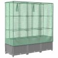 vidaXL Záhon s krytom na skleník ratanový vzhľad 120x40x123 cm
