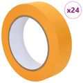 vidaXL Pásky na maliarske maskovanie 24 ks Žltá 25mm x 50m Papier