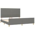 vidaXL Posteľ bez matraca tmavosivá 160x200 cm látka