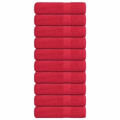 vidaXL Osušky do kúpeľne FROGN 10 ks červené 100x150 cm 360 g/m²