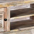 vidaXL TV stolík, masívne mangovníkové drevo