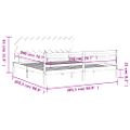 vidaXL Posteľný rám s čelom biely 200x200 cm masívne drevo