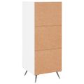 vidaXL Komoda biela 34,5x34x90 cm spracované drevo