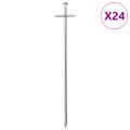 vidaXL Stanové kolíky 24 ks 23 cm Ø6 mm pozinkovaná oceľ