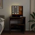 VidaXL súprava toaletného stolíka s LED diódou Old Wood