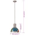 vidaXL Industriálna závesná lampa 25 W viacfarebná okrúhla 28,5 cm E27