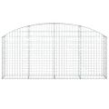 vidaXL Oblúkový gabionový kôš 200x30x80/100 cm pozinkované železo