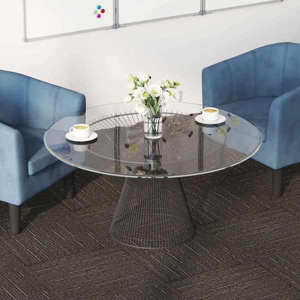 vidaXL Kobercová dlaždica Pruhovaná Svetlo Hnedá 50 x 50 cm 20 pcs