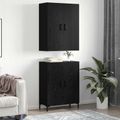 vidaXL Highboard Čierny dub 69,5 x 34 x 180 cm Kompozitné drevo