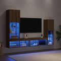 vidaXL TV skrinka 4 ks dub artisan Kompozitné drevo