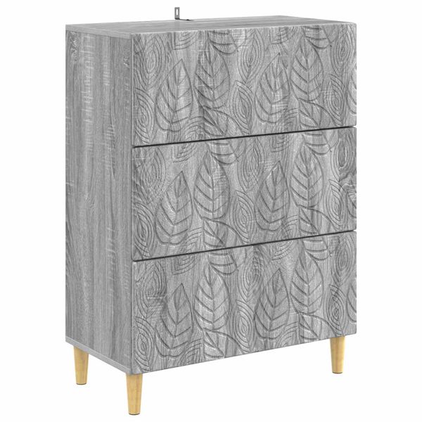 vidaXL Zásuvkový kabinet Sivý Sonoma 66 x 34,5 x 90 cm