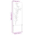 vidaXL Záhradná clona na súkromie Kvetinový Biela 50 x 140 cm