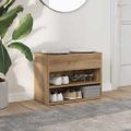 vidaXL Lavica na topánky dub artisan 60x30x45 cm kompozitné drevo