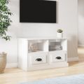 vidaXL TV skrinka lesklá biela 80x35x50 cm spracované drevo