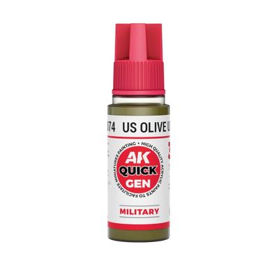 AK Interactive: Quick Gen - US Olive Uniform 18 ml